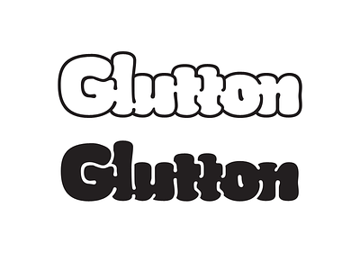 Glutton Bulges and Wiggle Lines font letters type