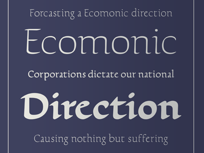 Make it more political? rustic type design