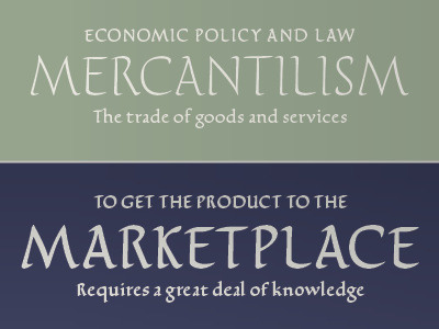 Mercantilism and Marketplace type design typography