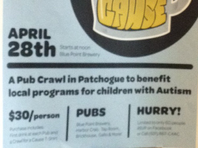 Crawl Flyer autism charity flyer