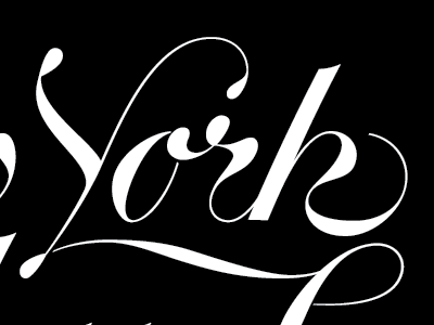 'York! lettering script