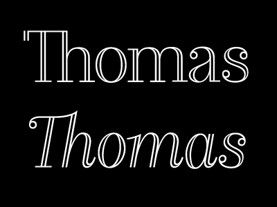 Line Slab Roman and Italic font italic roman stripes strokes typeface