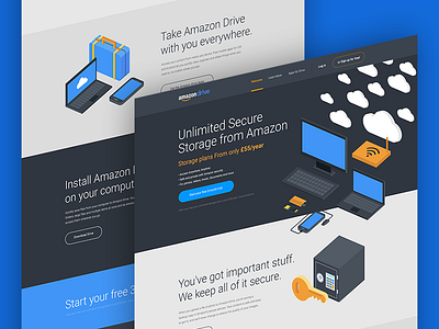 Amazon Drive Redesign amazon amazon drive cloud ecommerce redesign storage ui ux web design