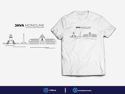 White Java Monoline 1 cloth clothing design desainkaos design illustration inkscape java kaos mockup mockup design tshirt tshirt design tshirtdesign vector