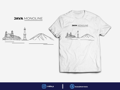 White Java Monoline 2 cloth clothing design desainkaos design illustration inkscape java kaos mockup mockup design tshirt tshirt design tshirtdesign vector