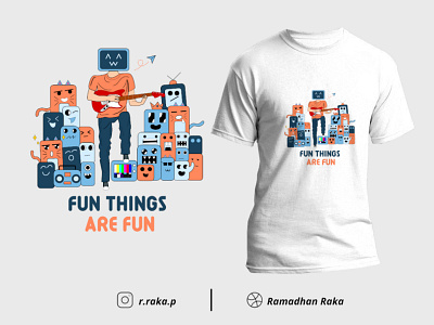 Fun things Are fun desainkaos illustration mockup design tshirt tshirt design vector