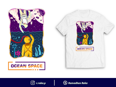 OCEAN SPACE desainkaos illustration ilustrasi inkscape kaos ocean space tshirt tshirt design tshirtdesign