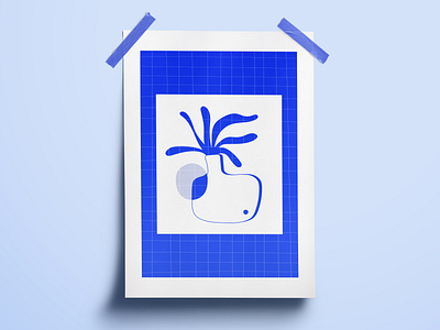 Print Blue Plant