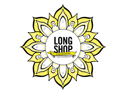 Longshop Mandala flower logotyp longboard mandala shop