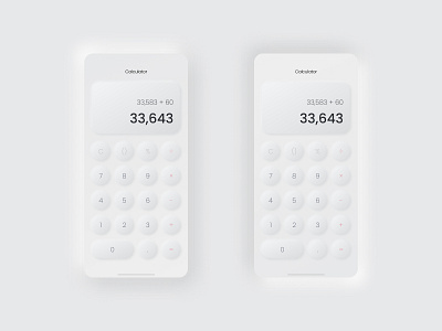 Neumorphic Calculator Design