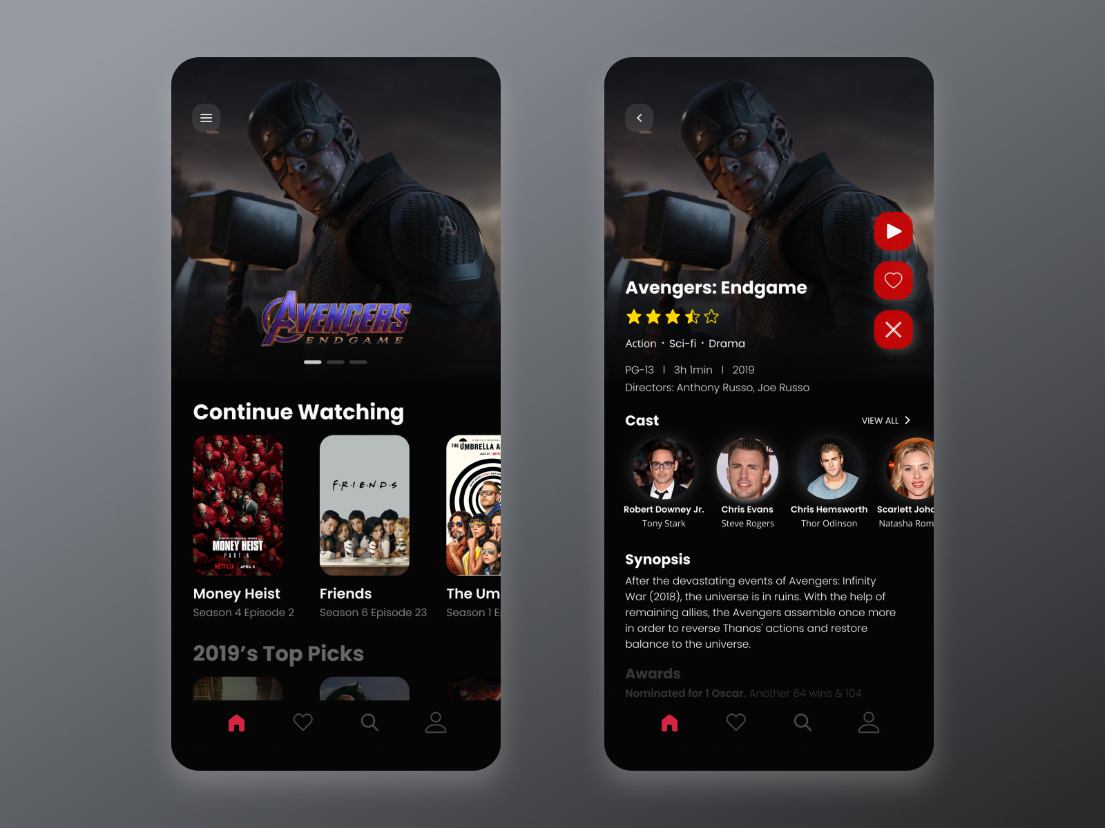 Movie & TV Show App by Edward S on Dribbble