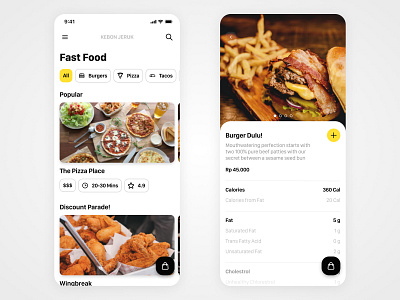 Fast Food Takeout Mobile App by Edward Sudjono on Dribbble