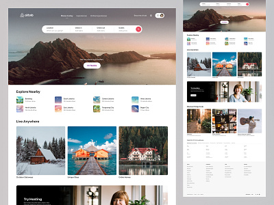 Airbnb Landing Page airbnb bali design desktop indonesia landing page travel ui uidesign uiuxdesign ux