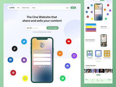 Lynk.id - 'Profile Link Page' Landing Page branding design landing page logo lynk.id ui uidesign uiuxdesign ux website