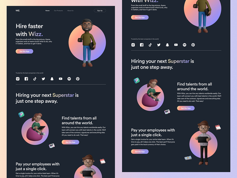 Freelance Hiring site by Edward Sudjono on Dribbble