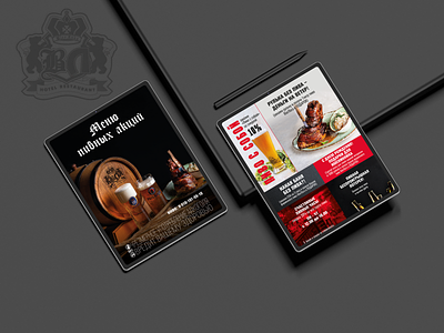 Leaflet for restaurant-hotel BierLoga design graphic design leaflet menu restorant