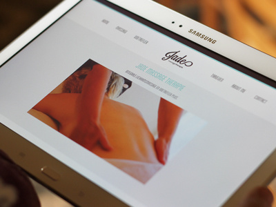 Website colors design jade layout massage therapie web website