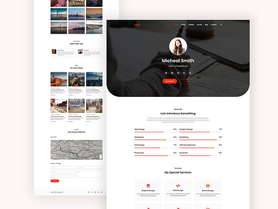 Portfolio - Personal Portfolio Landing Page brand clean design creative template design header homepage landin page landingpage personal portfolio portfolio ui ui ui vs ux uiux ux design uxui web web template website website template websites