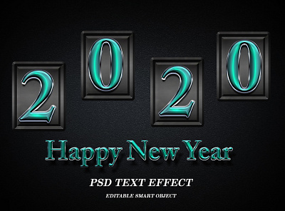 2020 text effect design 3d 3d text