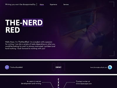 Thurster |TheNerdRed Thread Design| dark dark theme design new pink purple purple theme thread thread design web