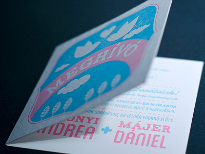 Andi & Dani wedding invitation illustration invitation letterpress print wedding