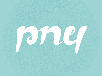pny family hand lettering logo mint pastel script