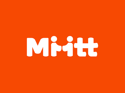 Miitt community friends green lettering logo red together