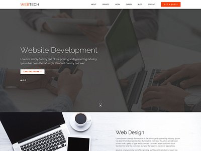 Website Design creative direction flat icon interaction design landingpage minimal typography ui ux web website design