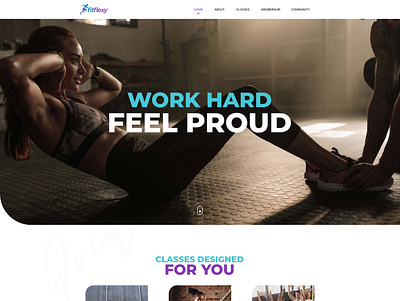 Health & Fitness Website Design creative creative direction flat interaction design landingpage minimal typography ui ux web web layout website design