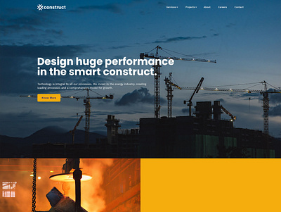 Engineering Website Layout creative creative direction flat interaction design landingpage minimal typography ui ux web web layout website design