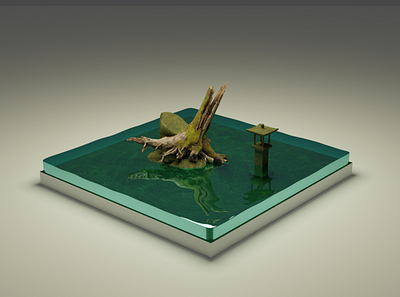 Swamp Environment 3d 3d art 3d design art design design illustration minimal