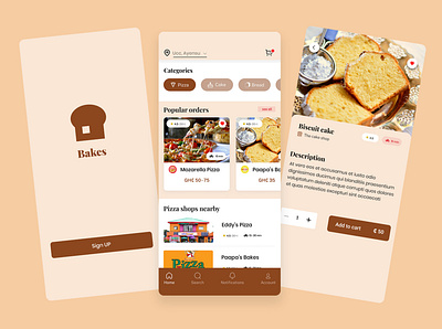 Bakery Delivery App bakery bakery app bakery shop design food food delivery ghana graphic design ui ui design uiux