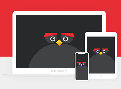 Free Wallpaper #25 4k 8k abstract angry birds black design flat free illustration minimal mobile photoshop red simple tablet wallpaper