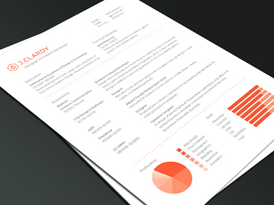 Updated resume clean infographic resume typography