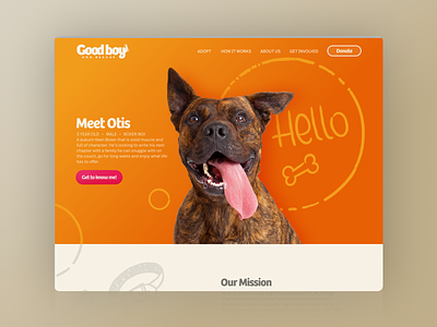Good Boy--Landing page dogs hand drawn landing page design logo ui ui design web design