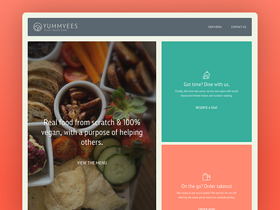 YUMMVEES- Site Build and Brand branding clean food icons simple ui design vegan website