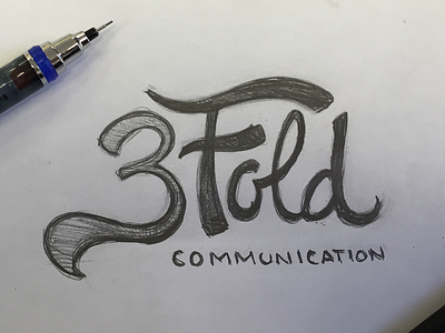 3fold script logo