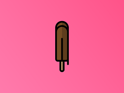 Fudgesicle flat fudgesicle icon iconography illustration just for fun love pixel perfect simple tasty treat