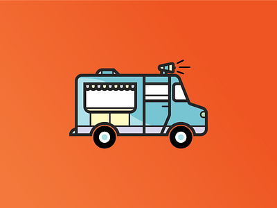 Icecream Man flat ice cream truck icon iconography illustration just for fun love pixel perfect simple tasty treat