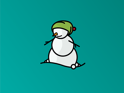 Snowman 30 day challenge avatar flat icon iconography illustration just for fun pixel perfect simple snowman