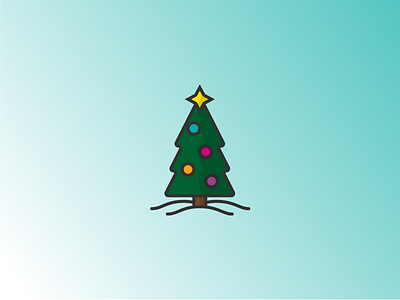 Christmas Tree cheers christmas tree flat holiday icon iconography illustration just for fun pixel perfect