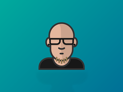 Jecl— Rocking the new specs avatar flat icon iconography illustration just for fun people pixel perfect simple