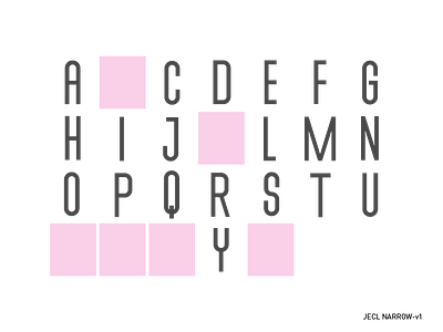 Custom JECL-NARROW FONT WIP condensed custom font logo narrow type face wip