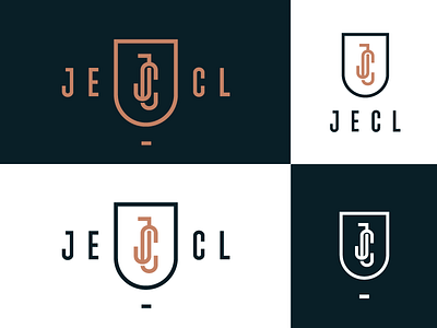 Jecl Badge badge branding crest emblem jc monogram logo monogram shield typography