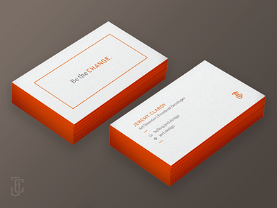 Change Business Cards branding business cards change clean minimal monogram refresh thick cards whitespace