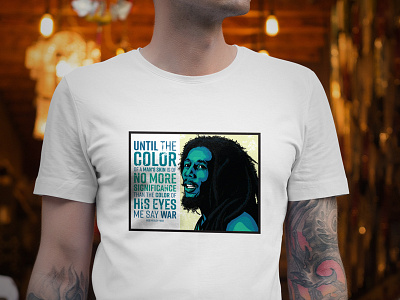 Week One bob marley challenge accepted illustration just for fun sticker design tshirt design typography vector artworks