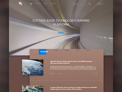BEEFIX Website Design beefix homepage interface news technology ui website
