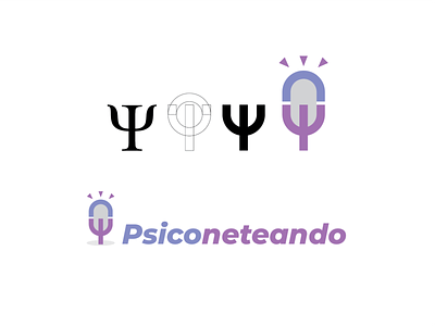 Psychology podcast logo branding design flat icon illustration logo typography vector