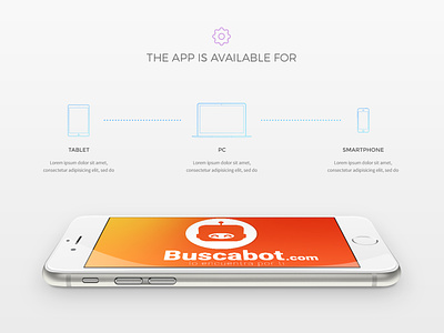 Buscabot app branding design flat illustration logo typography ui ux vector