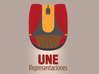 UNE Representaciones branding design flat illustration logo vector